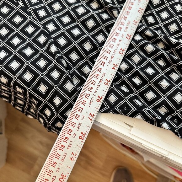 Shaquille O'Neil Mens Black & White Geometric Short Sleeve Collared Shirt Top 3X - Picture 4 of 10